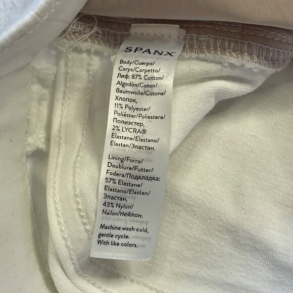 SPANX EveryWear Ankle Skinny Jeans Women's Size Medium Shapewear White Stretch - Picture 9 of 15